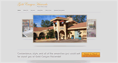 Desktop Screenshot of goldcanyonhacienda.com